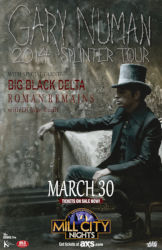 Gary Numan Splinter Tour 2014 Poster Minneapolis